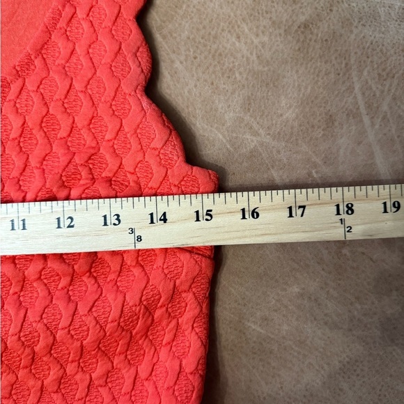 Maeve Knit Side Pockets Caye Scalloped Dress Size Small Coral ANTHROPOLOGIE - Picture 5 of 9